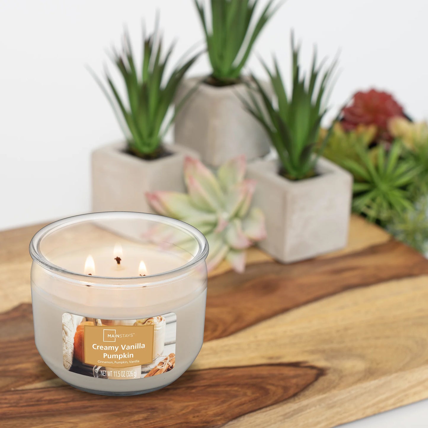 (2 Pack) Creamy Vanilla Pumpkin 3 Wick Candle, 11.5 Oz