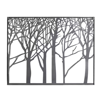 40 In. X 32 In. Metal Black Tree Wall Decor