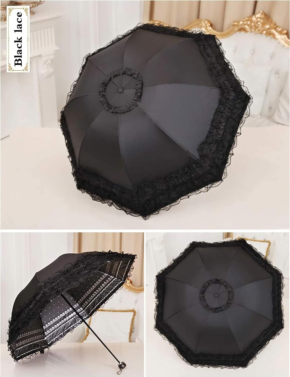 Parasol Lace Umbrella Sun UV Protection Kawaii Gothic Umbrellas Wedding Decorations Cosplay Photoshoot Props