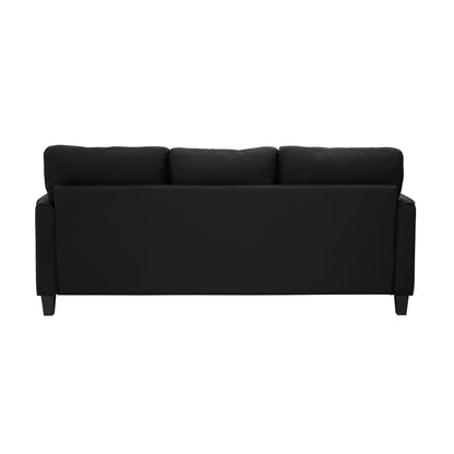 Auden 81" 3 Seat Classic Modern Sofa, Black