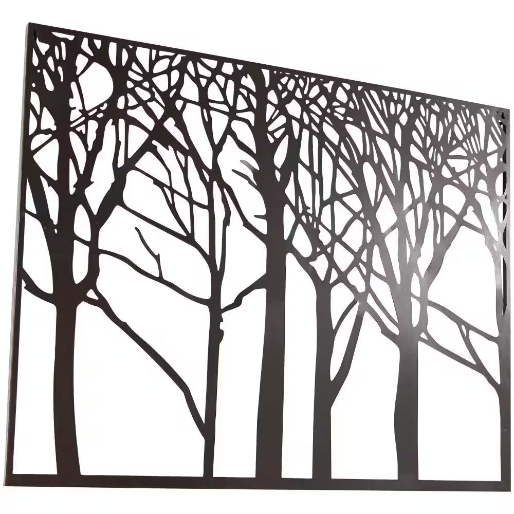 40 In. X 32 In. Metal Black Tree Wall Decor