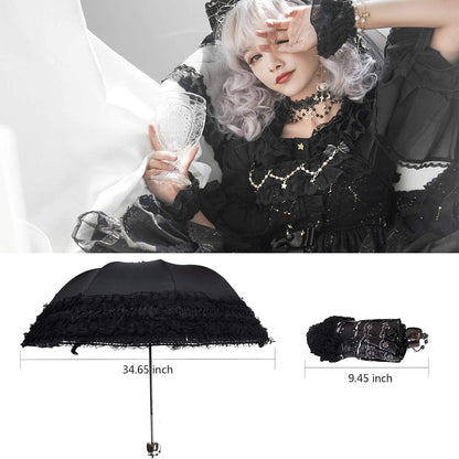 Parasol Lace Umbrella Sun UV Protection Kawaii Gothic Umbrellas Wedding Decorations Cosplay Photoshoot Props