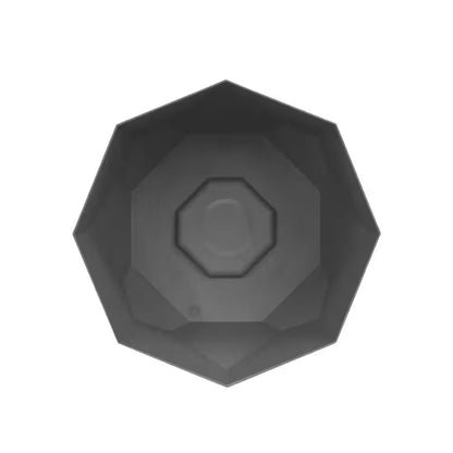 Tuxton Modern Hexagon Resin Planter 8 In. Charcoal Gray