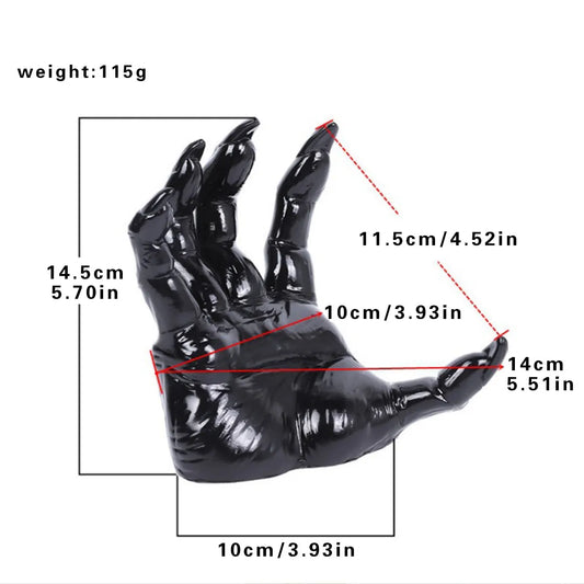 Halloween Decorations Wall Mounted Creepy Reaching Hands Life-Sized Horror Hands for Wall Decorations Gothic Hanging Sculpture