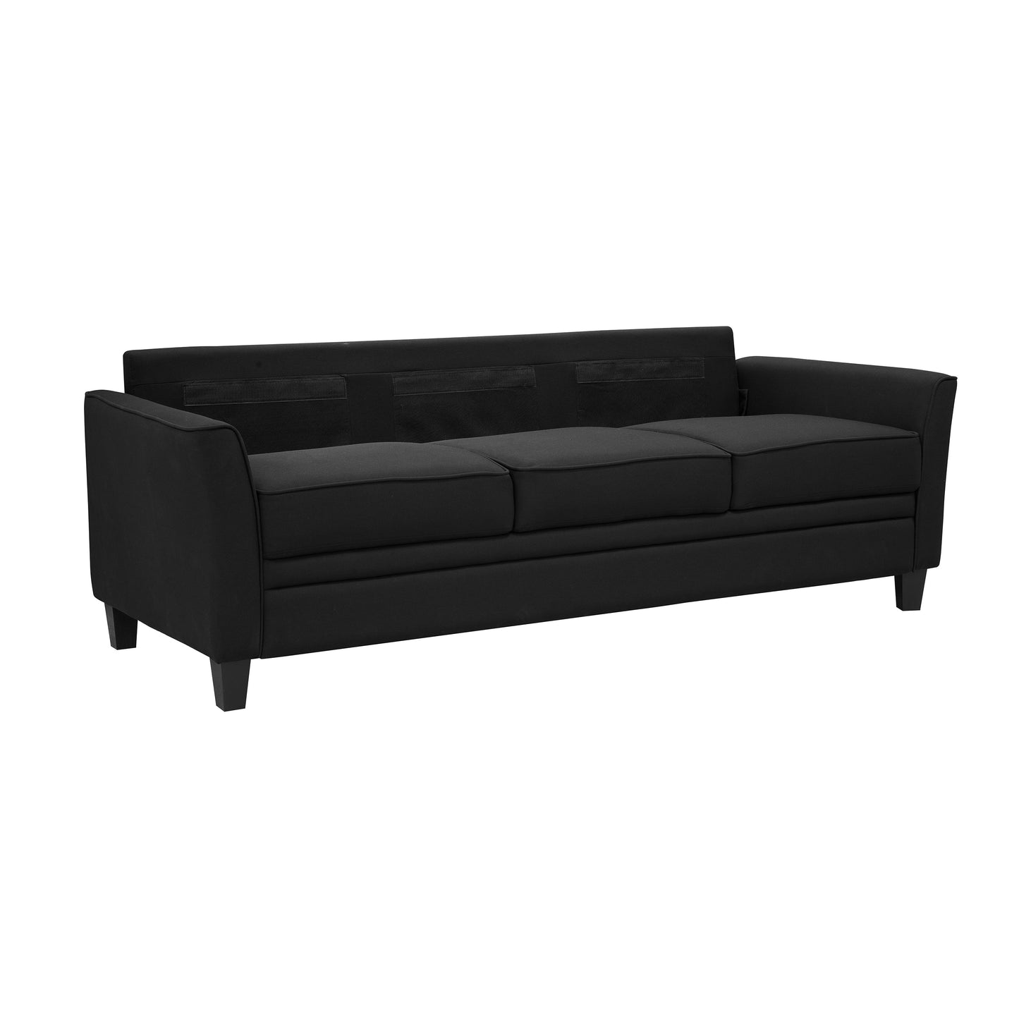 Auden 81" 3 Seat Classic Modern Sofa, Black