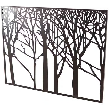 40 In. X 32 In. Metal Black Tree Wall Decor